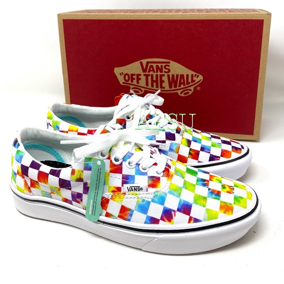 💖MEGA SALE💖VANS Comfycush Era Tie Dye  Mens Checkerboard Multi   VN0A3WM9WWX - Picture 2 of 9